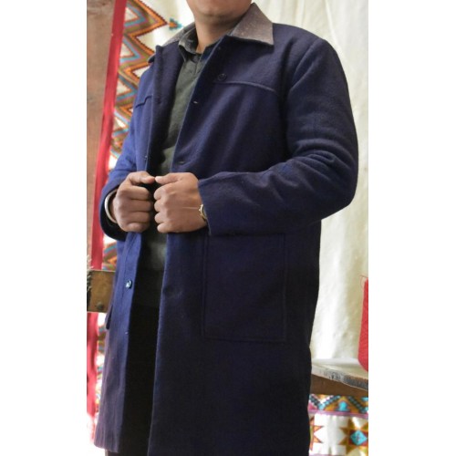 Gents Long Coat 100 % Merino Wool